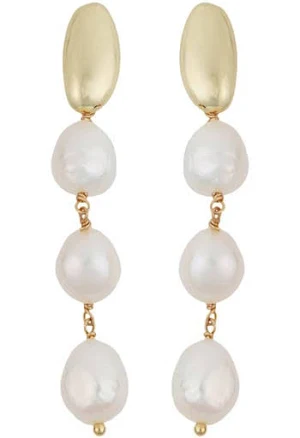 Panacea Women's Cultured Pearl Linear Drop Earrings