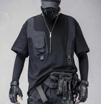 Men's 3D Pocket Tactical Cargo T-Shirt