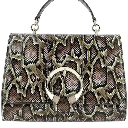 Jimmy Choo Snakeskin Madeline Top-Handle Bag