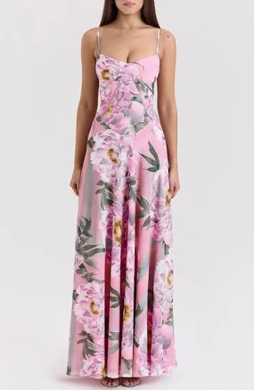 House Of Cb Womens Seren Lace-Up Maxi Dress