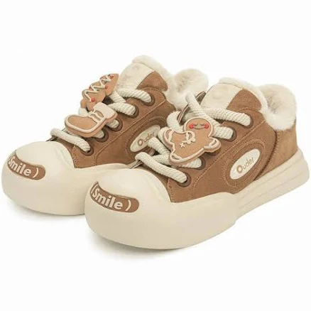 OUDER Designer Smile CocoaElf Canvas Sneaker Shoes