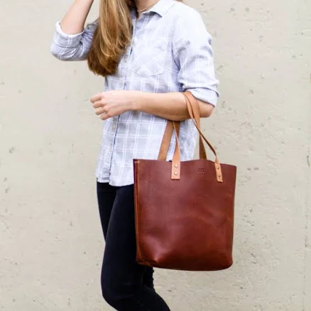 Your Logo + Our Leather Ashley Tote Handbag