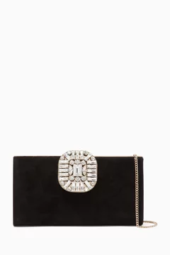 Leonis Suede Clutch Bag