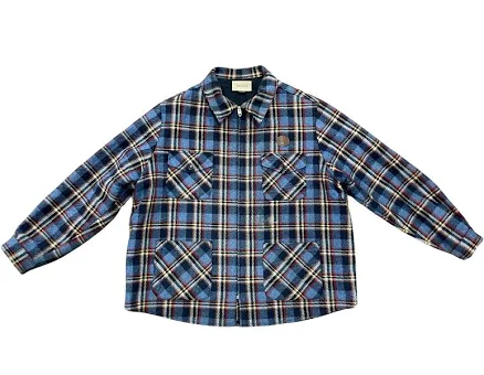 Gucci Plaid Print Utility Wool Jacket Zip-up Size Eu 58 Worn Once