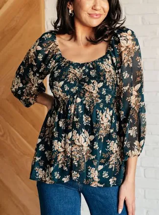 New Beginnings Square Neck Blouse
