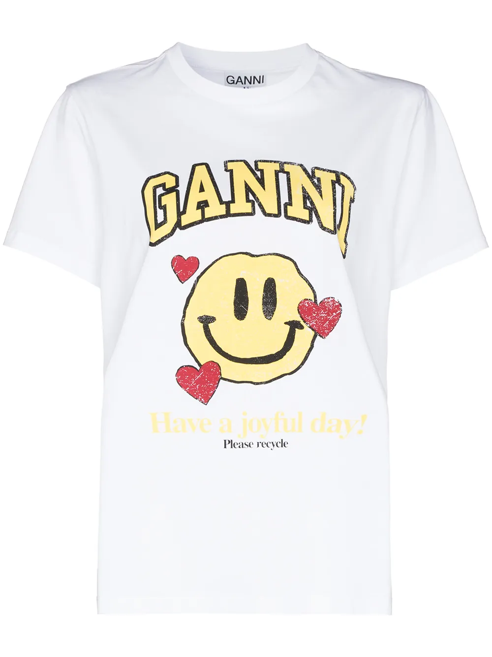Smiley-print T-shirt