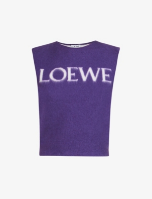 LOEWE - Logo-print wool-blend tank top