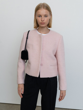 Boucle Wool Single Jacket