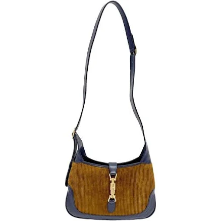 GUCCI Brown Velvet Jackie 1961 Hobo Bag