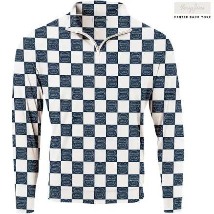 SwingJuice Men's Golf SJ Checkerboard Quarter Zip