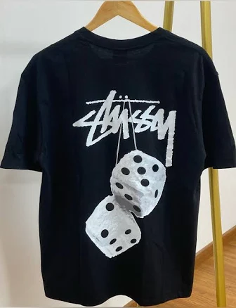 Stussy Mens Fuzzy Dice Heavyweight Short Sleeve T-Shirt