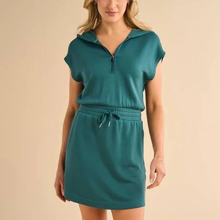 Natural Reflections Soft Haven Hoodie Dress - Mediterranea