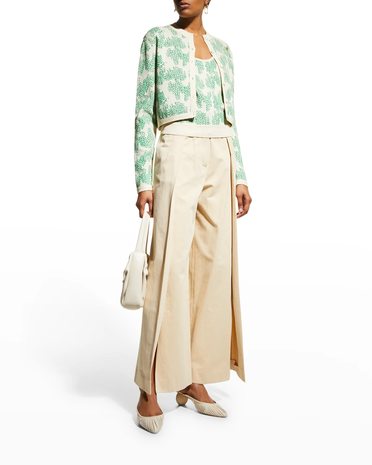 Sunrise Jacquard Crop Cardigan