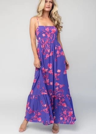 Baltic Born Regan Chiffon Tiered Maxi Dress
