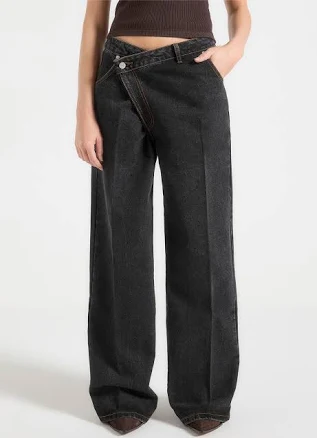 Manière De Voir Women's Astrid Wrapover Wide Leg Jeans