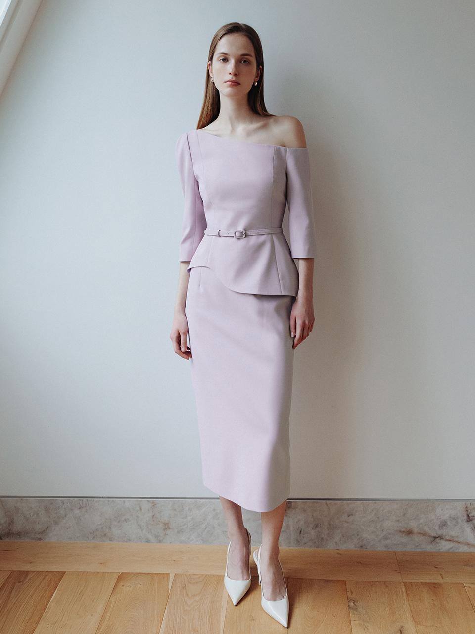 [SET]ELORA One Shoulder Belted Blouse + AVIVA H