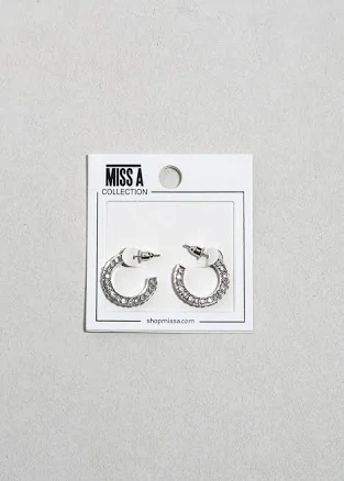 Pavé Mini Hoop Earrings