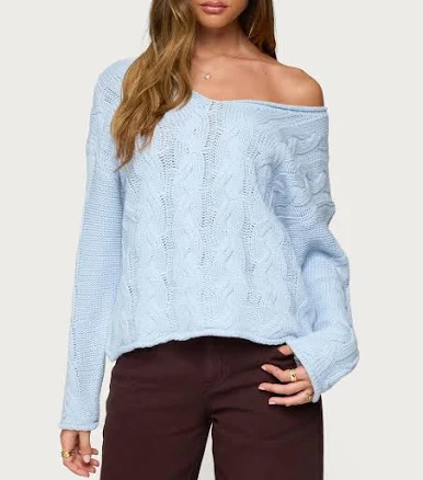 Edikted Women's Inga Oversized Cable Knit Sweater