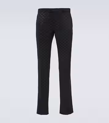 GG Cotton-blend Straight Pants