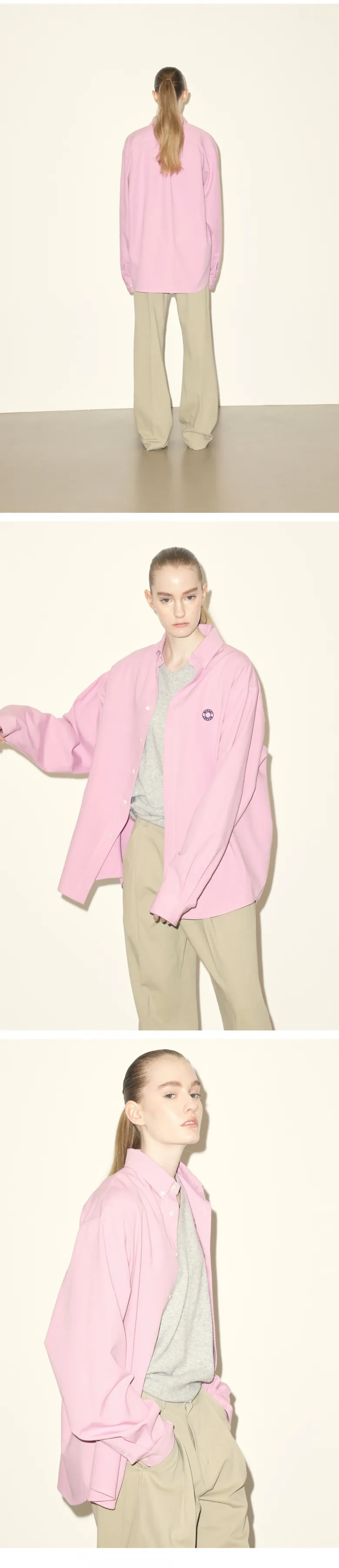 LOGO OXFORD SHIRT PINK