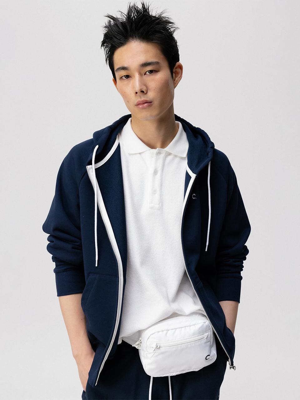 New Active Hoody Zip up (Dark Navy)
