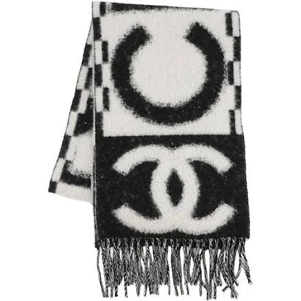 Women's Chanel Coco Mark Cashmere And Silk Stole/Scarf Aaa478 Chanel