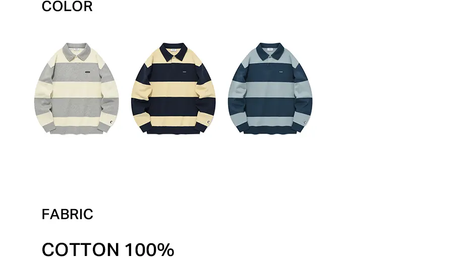 Navy Stripe Rugby Sweatshirt