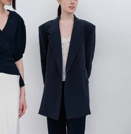 RE RHEE Adjustable Waist Linen Jacket