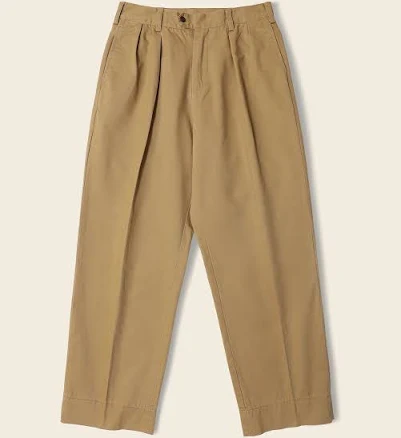 1930s Ivy Style Double Pleated Chino Trousers