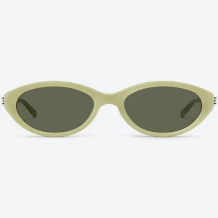 Gentle Monster Zest GR9 Oval Sunglasses in Green Acetate