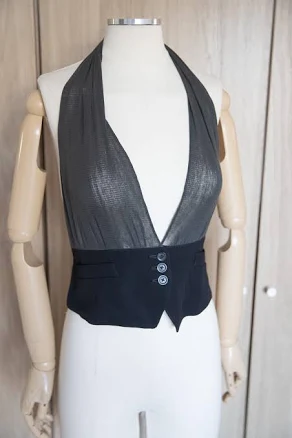 Ann Demeulemeester Runway Sheer Halter Tie Vest Top