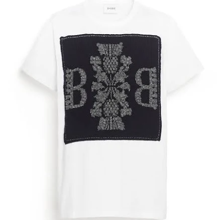 Women Barrie T shirt with Logo cashmere Patch