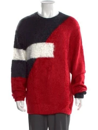 Neil Barrett Men's Colorblock Crew Neck Pullover