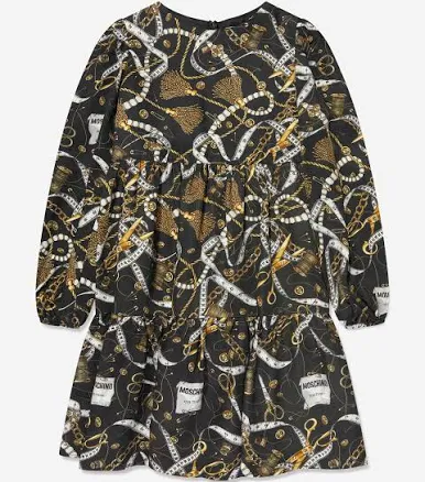 Moschino Girls Chain Print Dress