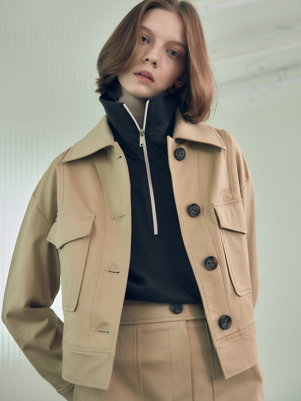 Pocket cropped jacket SW0AJ305