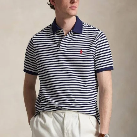 Polo Ralph Lauren Men's Classic-Fit Striped Mesh Polo Shirt