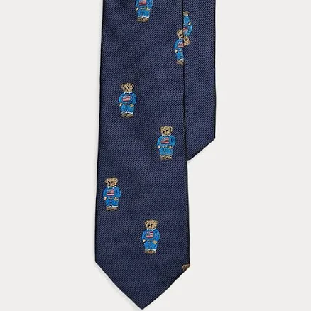 Ralph Lauren Boy's Polo Bear Silk Twill Tie