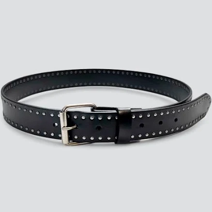 Assembly New York Wide Double Stud Leather Belt