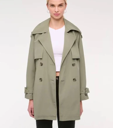 Abercrombie & Fitch Women's Mid-Length Trench Coat