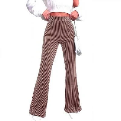 Women's High Waist Stretch Corduroy Bootcut Pants