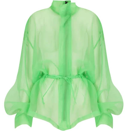 Sheer Overshirt Jacket