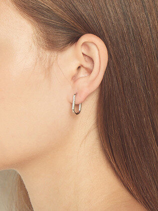 A Round Cubic Earring