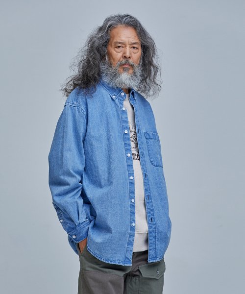 OVERSIZED DENIM SHIRT 002 _ WASHED BLACK