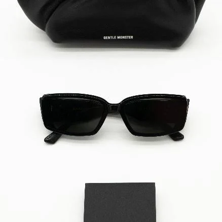 Gentle Monster Accessories | Gentle Monster Deus 01 Black Rectangular Sunglasses Full Set | Color: Black/Silver | Size: Os | Vintage_Gf's Closet