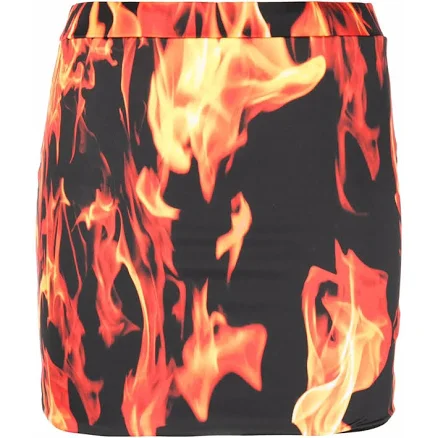 Vetements Fire Mini Skirt