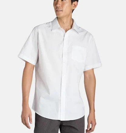 George Men's Classic Fit Short Sleeve Dress Shirt