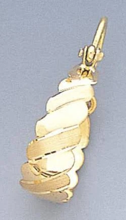 14k Gold Wave Edging Bangle Earrings