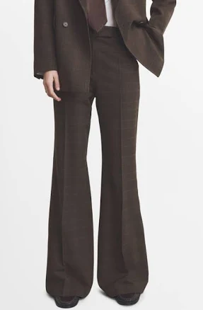 Mango Women's Check Suit Pants