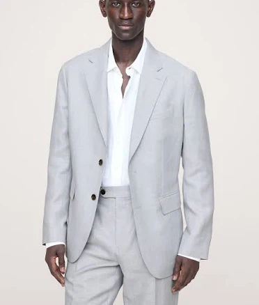 Banana Republic Men's Tailored Slim-Fit Herringbone Linen-Merino Suit Jacket