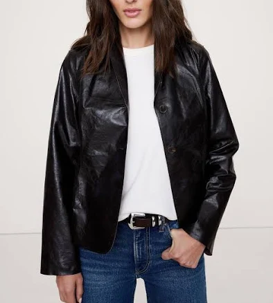 Banana Republic Women's 90s Leather Blazer